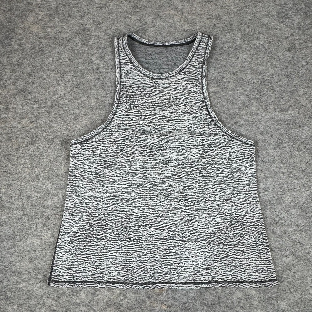 Lululemon Squad Goals Tank Sheer Luon Pebble Jacquard White Black Womens‎ 6